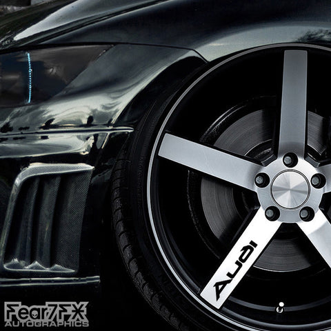 5x Audi Alloy Wheel Vinyl Transfer Decals