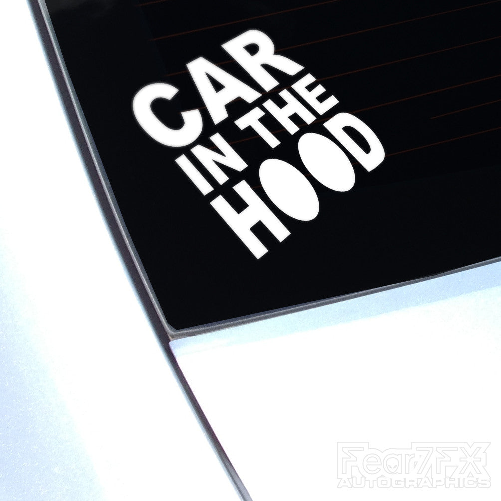 Car In The Hood Funny Euro Decal Sticker