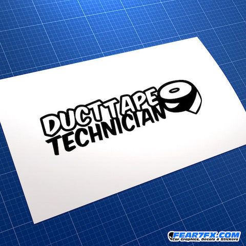 Duct Tape Technician Funny JDM Car Vinyl Decal Sticker