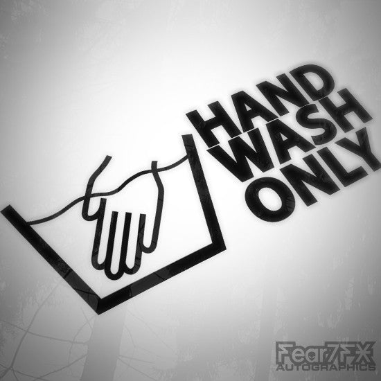Hand Wash Only Funny JDM Euro Decal Sticker
