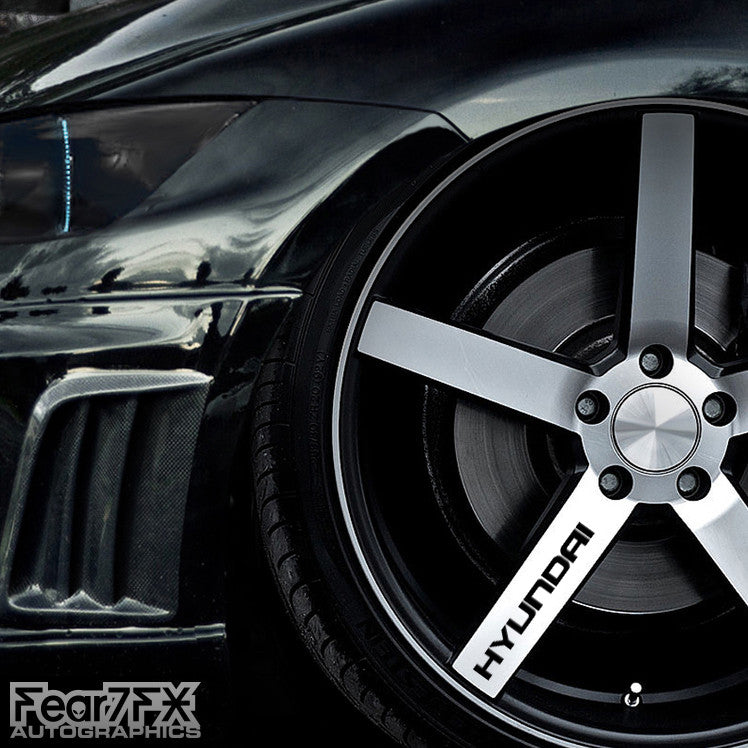 5x Hyundai Alloy Wheel Transfer Decals