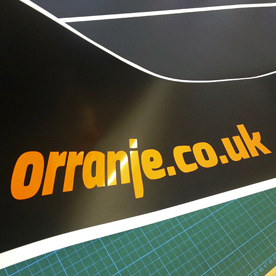1 Colour With Background Windscreen Vinyl Lettering