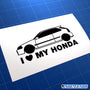 I Love My Honda JAP JDM Car Vinyl Decal Sticker