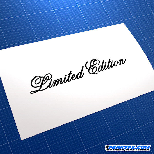 Limited Edition Car Vinyl Decal Sticker