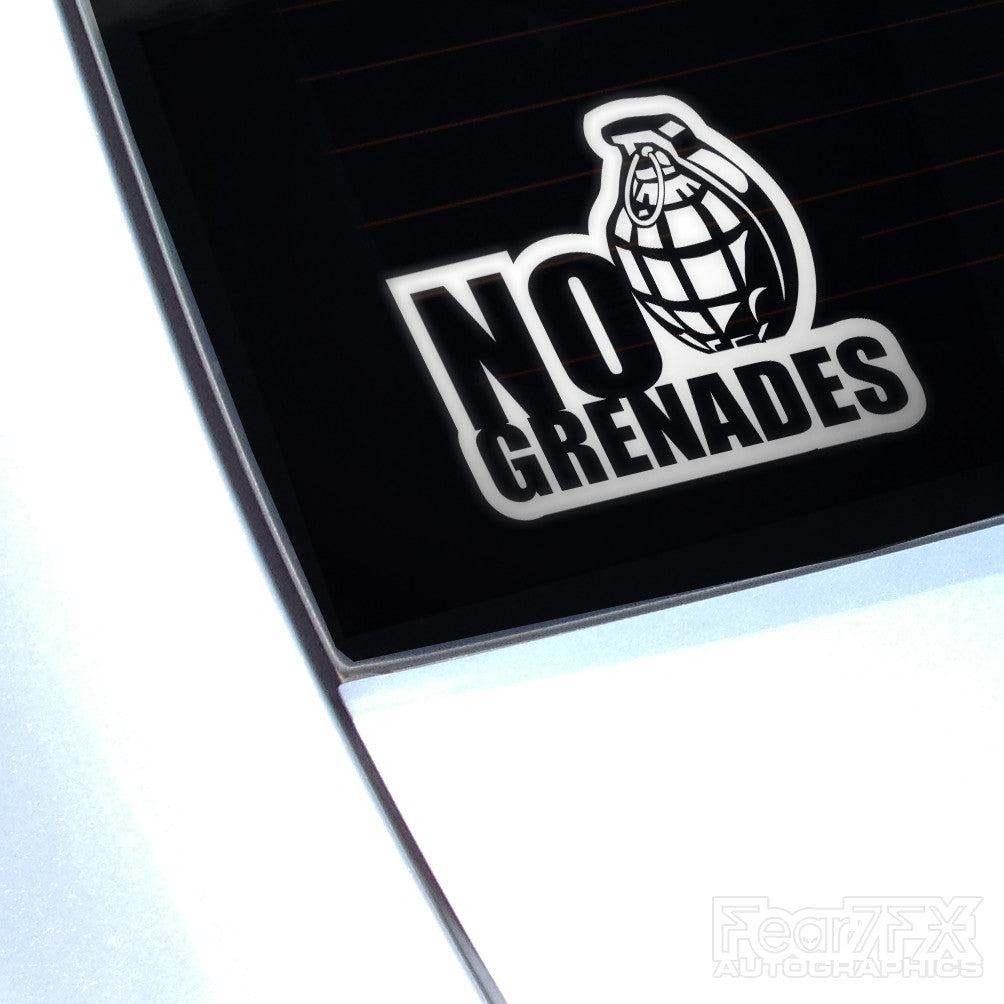 No Grenades Funny JDM Car Vinyl Decal Sticker