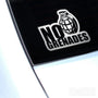 No Grenades Funny Euro Decal Sticker