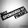 Not Sponsored By Finance Funny Euro Decal Sticker