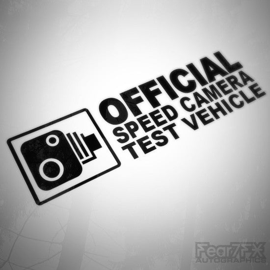 Official Speed Camera Vehicle Funny Decal Sticker