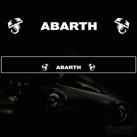 Abarth Vinyl Windscreen SunStrip Any 2 Colours