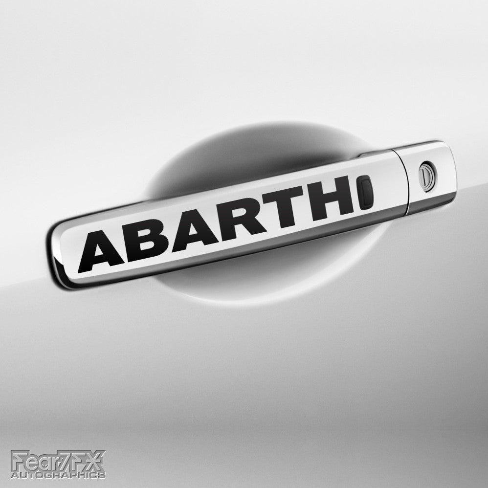 4x Abarth Door Handle V1 Vinyl Decals