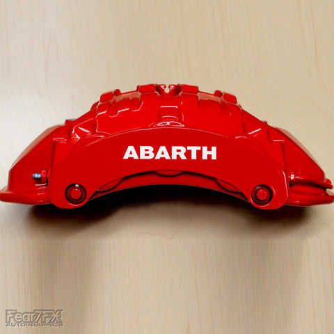 5x Abarth V1 Brake Caliper Vinyl Transfer Decals