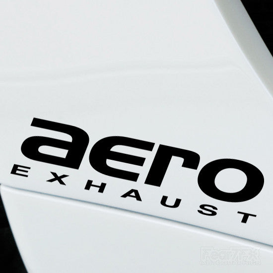2x Aero Exhaust Performance Tuning Vinyl Decal
