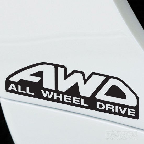 2x AWD All Wheel Drive Performance Tuning Vinyl Decal