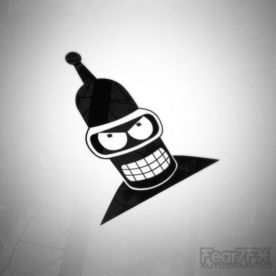 Angry Bender Funny Vinyl Decal Sticker