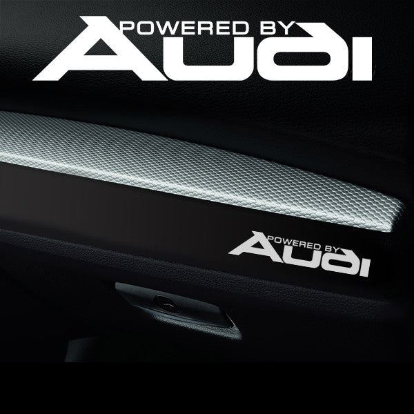 2x Audi Dashboard Powered By Vinyl Decal