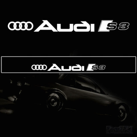Audi S3 Vinyl Windscreen SunStrip Any 2 Colours