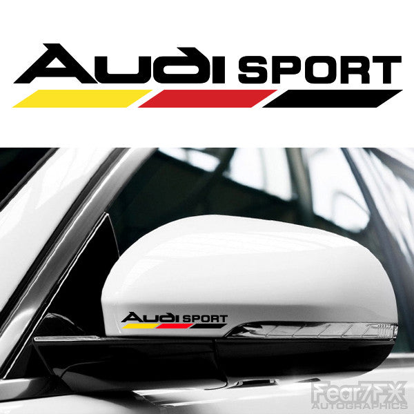 2x Audi Sport Side Mirror Vinyl Transfer Decals