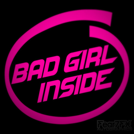 Bad Girl Inside JDM Car Vinyl Decal Sticker
