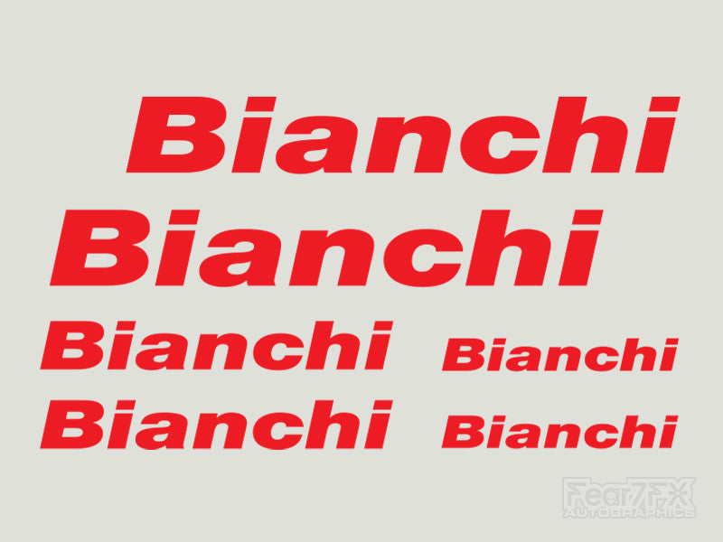 6x Bianchi Bike Vinyl Transfer Decals