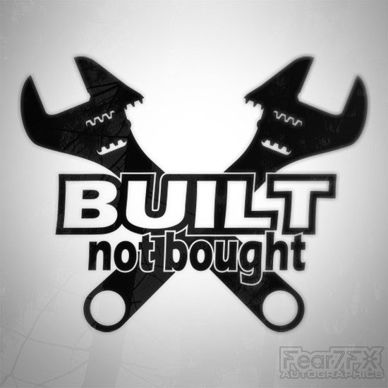 Built Not Bought! Euro JDM Decal Sticker V3