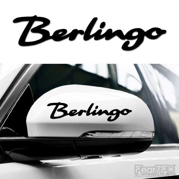 2x Berlingo Side Mirror Vinyl Transfer Decals