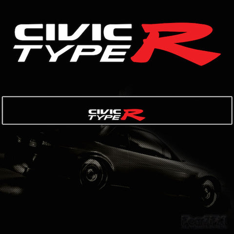 Civic Type R Vinyl Windscreen SunStrip Any 3 Colours