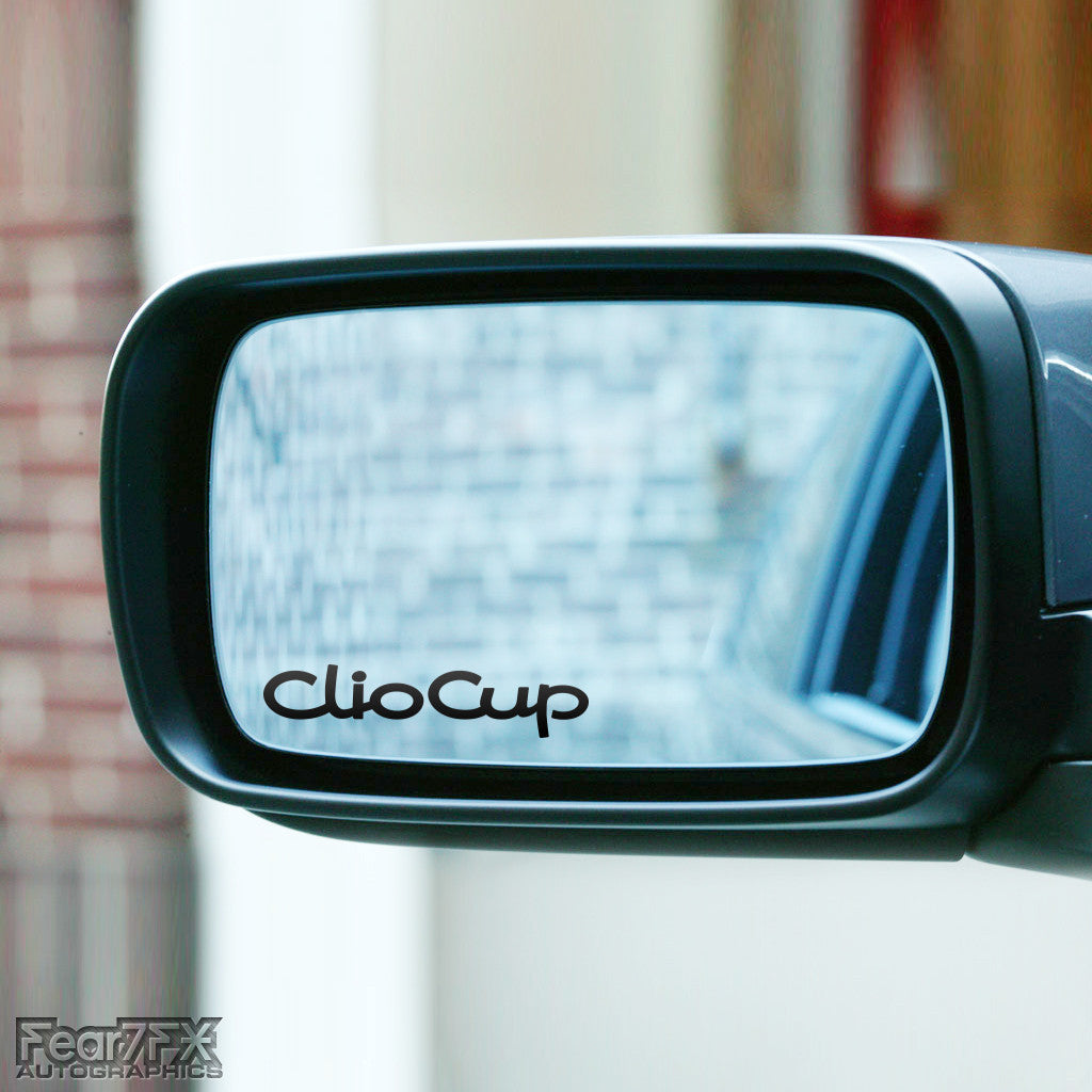 2x Clio Cup Racing Wing Mirror Vinyl Transfer Decals