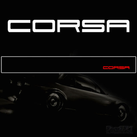 Corsa V2 Vinyl Windscreen SunStrip Any 2 Colours