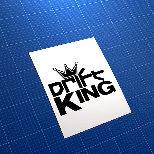 Drift King Crown Race Car JDM Car Vinyl Decal Sticker