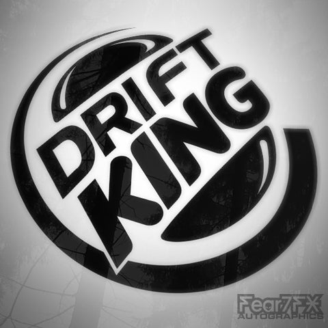 Drift King Burger Funny JDM Euro Decal Sticker