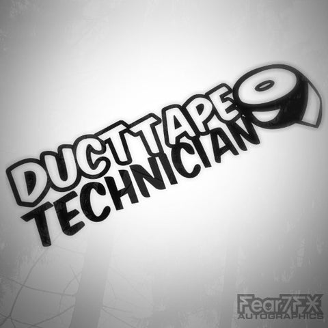 Duct Tape Technician Funny JDM Euro Decal Sticker
