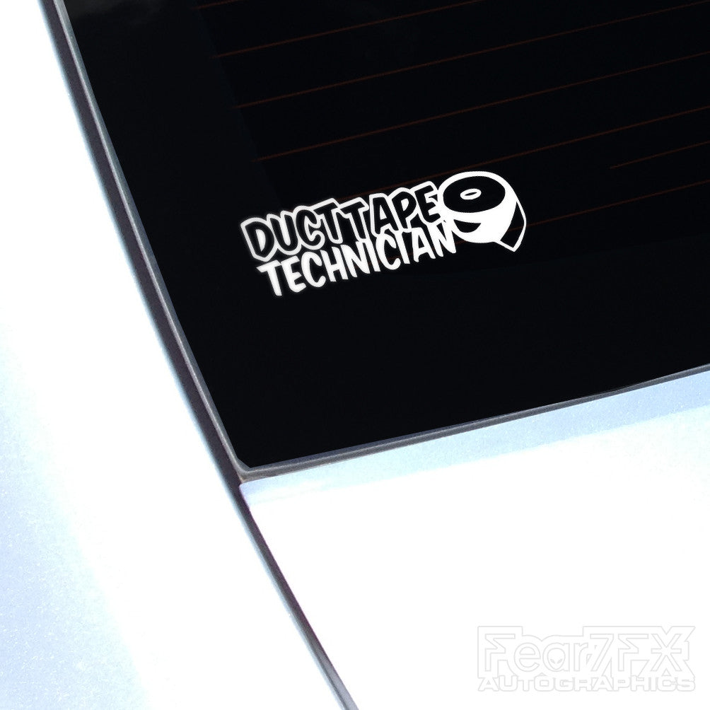 Duct Tape Technician Funny JDM Euro Decal Sticker