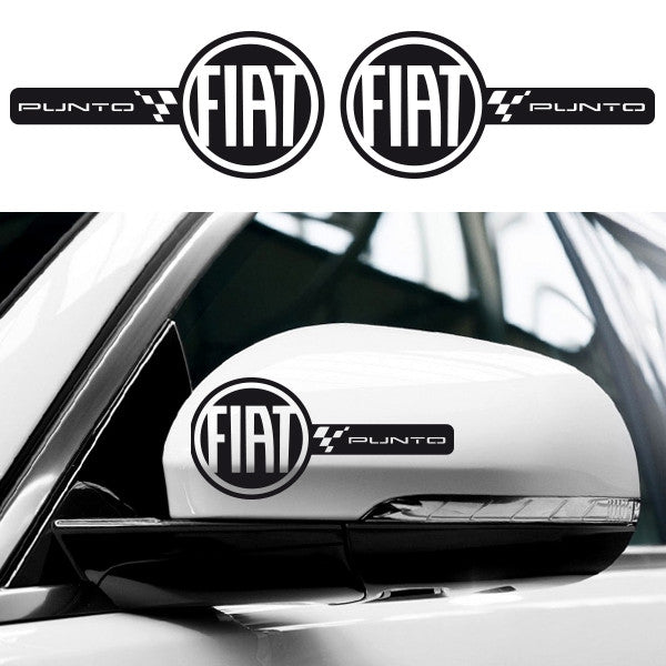 2x Fiat Punto Custom Wing Mirror Vinyl Decals