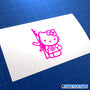 Hello Kitty With Rifle Vinyl Decal Sticker