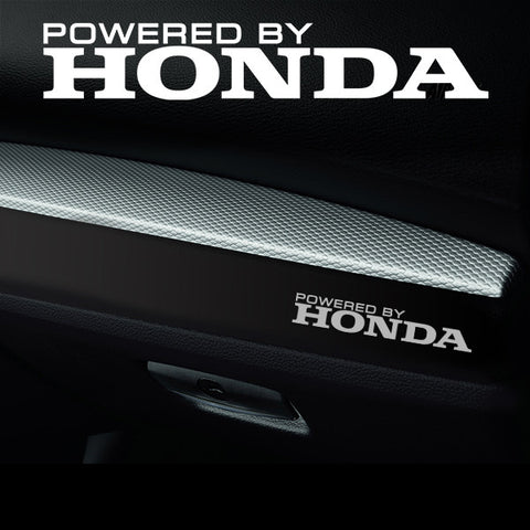 2x Honda Dashboard Powered By Vinyl Decal