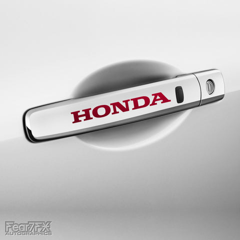 4x Honda V1 Door Handle Vinyl Transfer Decals