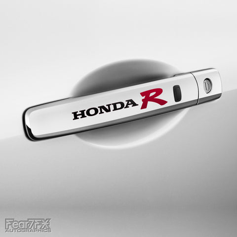 4x Honda R Door Handle Vinyl Transfer Decals