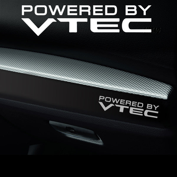 2x VTEC Dashboard Powered By Vinyl Decal
