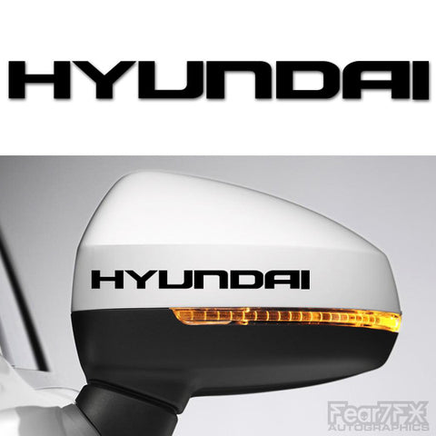 2x Hyundai Side Mirror Vinyl Transfer Decals