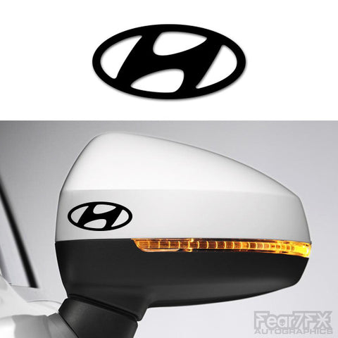 2x Hyundai Logo Side Mirror Vinyl Transfer Decals