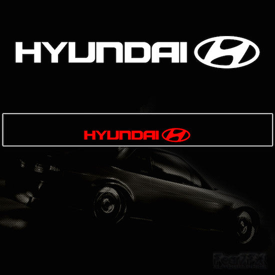 Hyundai Vinyl Windscreen SunStrip Any 2 Colours