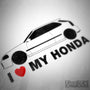 I Love My Honda JDM Euro Decal Sticker