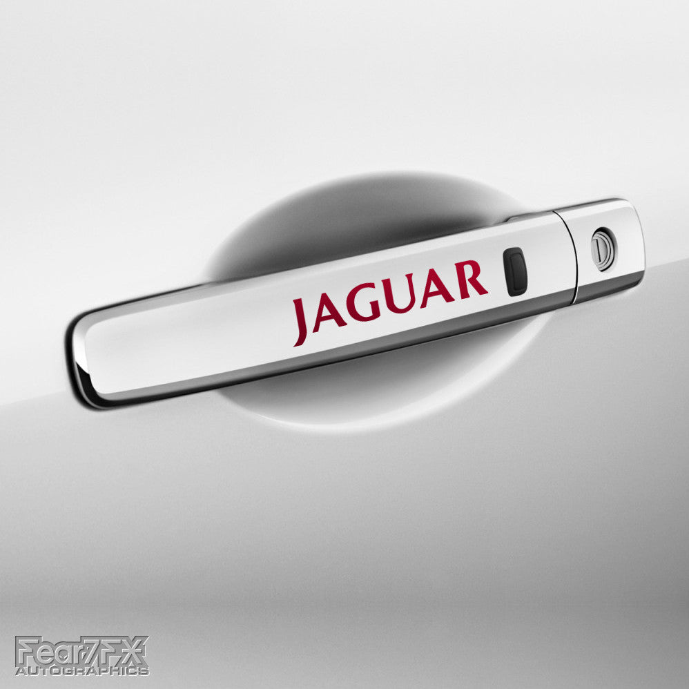 4x Jaguar V2 Door Handle Vinyl Decals
