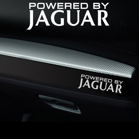 2x Jaguar V1 Dashboard Powered By Vinyl Decal
