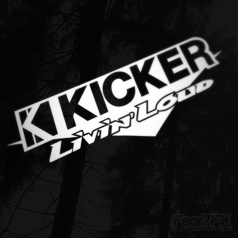 1x Kicker Living Loud Audio Vinyl Transfer Decal