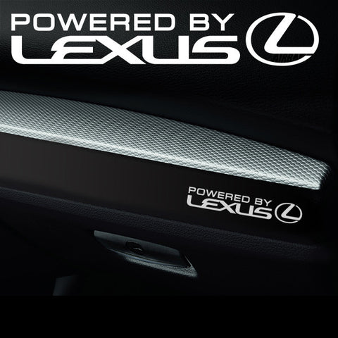 2x Lexus Dashboard Powered By Vinyl Decal