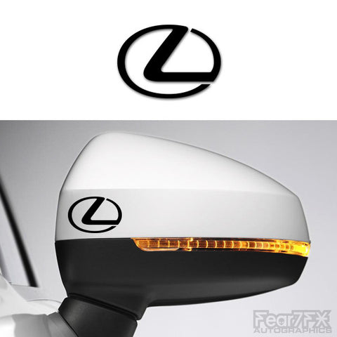 2x Lexus Logo Side Mirror Vinyl Transfer Decals