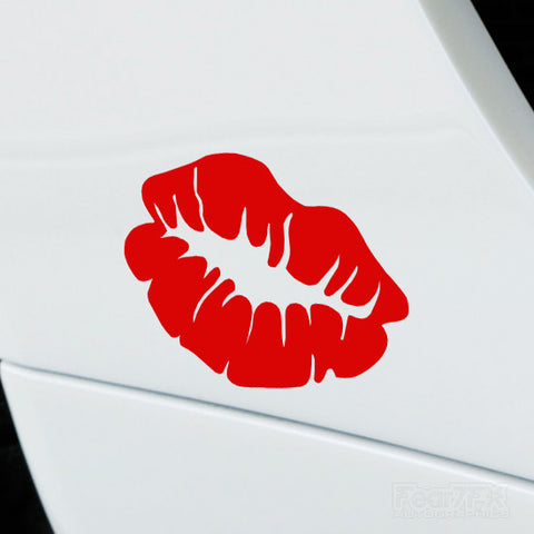 2x Kiss Lips Performance Tuning Vinyl Decal