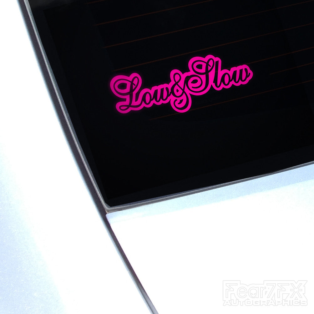Low And Slow Funny Euro Decal Sticker V1