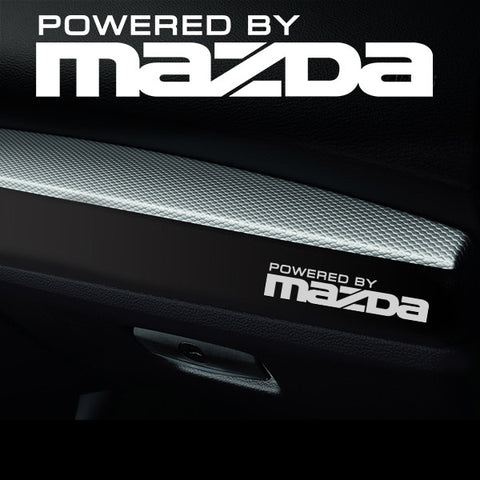 2x Mazda Dashboard Powered By Vinyl Decal